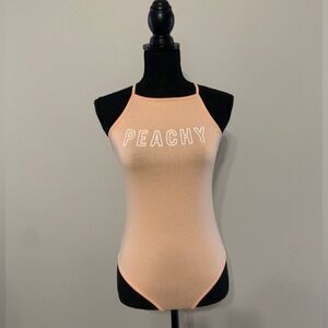 Atmosphere Peachy graphic bodysuit Top.  Size 6 Small